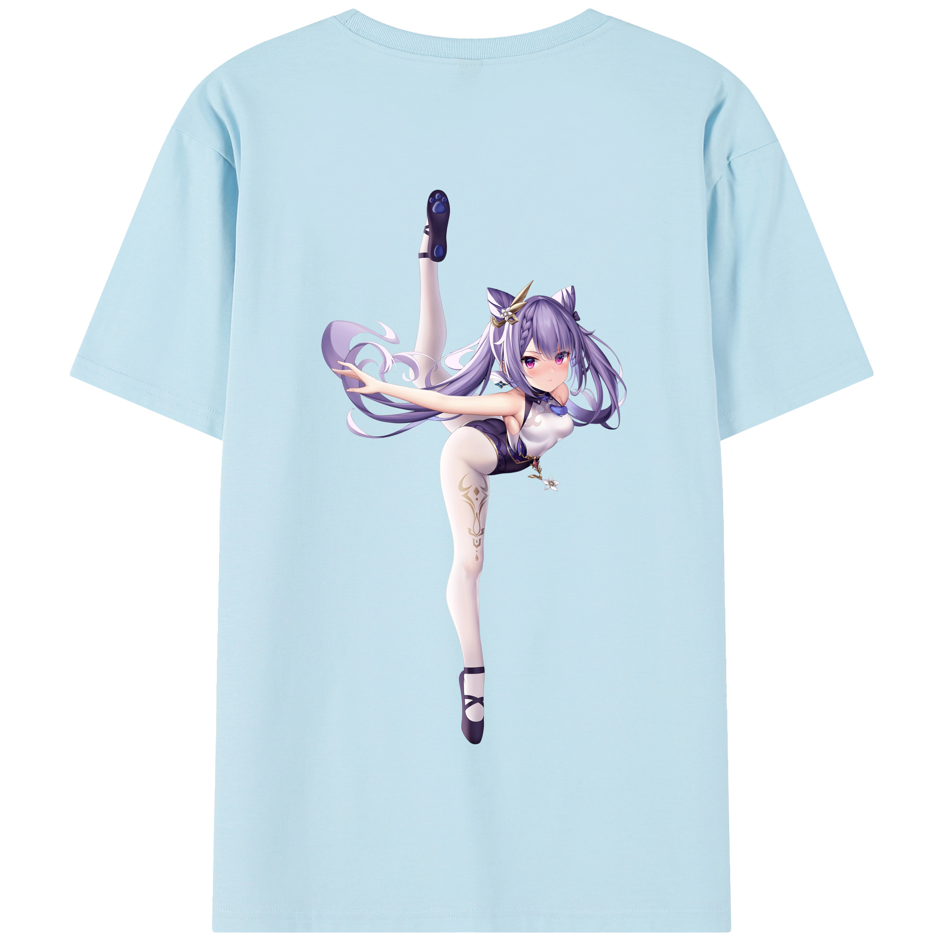 げんし神 刻晴 こくせい genshin Kokusei 綿100％半袖Tシャツ（背面プリント）